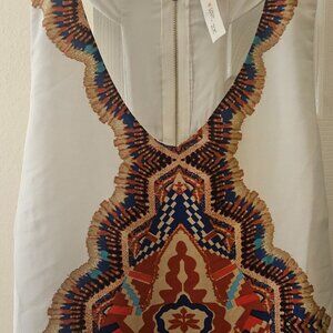 Love Zoe pullover sleeveless Summer v neck Beachy vacay Swing sheath Dress L